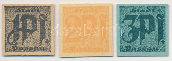 Németország / Weimari Köztársaság / Passau ~1920. 1Pf + 2Pf + 3Pf a világ legkisebb papírpénzei T:I Germany / Weimar Republic / Passau ~1920. 1 Pfennig + 2 Pfennig + 3 Pfennig the smallest paper money of the world C:UNC