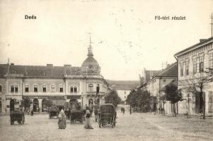 Dés, Főtér, Polonyi és Kanyó, Rehák Ágoston és Bakó Mihály üzletei / Main square, shops