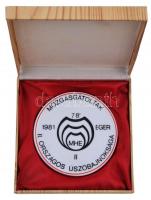 1981. "Mozgásgátoltak II. Országos Úszóbajnoksága Eger" jelzett hollóházi porcelán plakett...