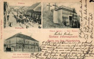 Fehértemplom, Fő utca, Szerb egyházi körmenet / Main street with Serbian procession (EK)