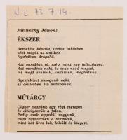 Pilinszky János: Nagyvárosi ikonok. Összegyűjtött versek 1940-1970. Bp., 1970, Szépirodalmi Könyvkia...