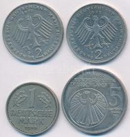 NSZK 1950J 1M + 1971D 2M + 1985F 5M "Európai Zene Éve" + 1988D 2M T:2,2- FRG 1950J 1 Mark + 1971D 2 Mark + 1985F 5 Mark "European Year of Music" + 1988D 2 Mark C:XF,VF