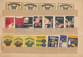 Vegyes külföldi gyufacímke gyűjtemény rendszerezve, benne sorozatok is, cca 200db
