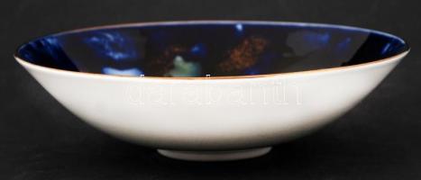 Wallendorf echt kobalt tányér, jelzett, hibátlan, d:20 cm, m:5,5 cm