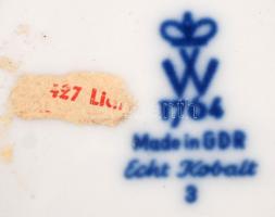 Wallendorf echt kobalt tányér, jelzett, hibátlan, d:20 cm, m:5,5 cm