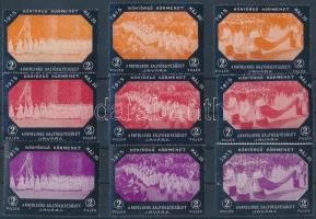 1915 Könyörgő körmenet 9 db levélzáró