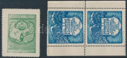 Bélyegkiállítások 3 db levélzáró, benne ívszéli pár