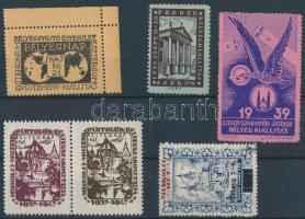 Bélyegkiállítások 6 db klf levélzáró