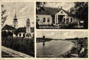 Tiszabura, Barczai Barczay kastély, Tisza part, Református templom (EK)