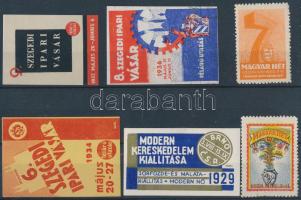 Ipari vásárok és Magyar hét 6 db klf levélzáró