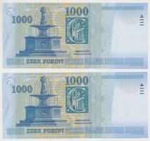 2002. 1000Ft (2x) sorszámkövetők T:I