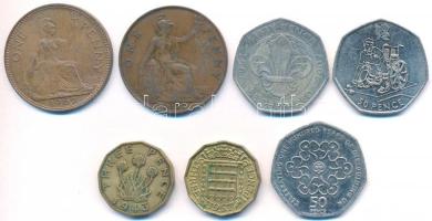 Nagy-Britannia 1921-2011. 1p-50P (7xklf) T:2-3 Great Britain 1921-2011. 1 Penny - 50 Pence (7xdiff) C:XF-F