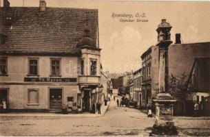 Olesno, Rosenberg; Oppelner Strasse, Theodor Marons Geschäft / street, shop
