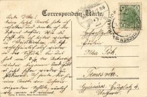 Hranice, Mährisch Weisskirchen; K.u.K. Militär-Oberrealschule / military school, floral