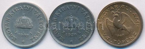 1909KB 10f Ni + 1920KB 10f Fe + 1947. 10f tombak T:2