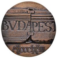 Asszonyi Tamás (1942-) 1973. "Budapest MDCCCLXXIII / 1873-1973 Pest-Buda egyesítésének emlékére" öntött Br emlékérem díszdobozban (87mm) T:2 Hungary 1973. "Budapest MDCCCLXXIII / 1873-1973 Unification of Pest and Buda" Br medallion in original case. Sign.: Tamás Asszonyi (87mm) C:XF