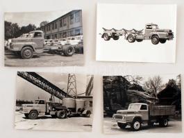 4 db fotó a Csepel Autógyárból, köztük 2 db pecséttel jelzett MTI-fotóval (Sziklai Dezső, Balassa Ferenc), különböző méretben
