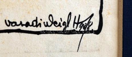 Vasadi Weigl Hermann (1904-1967): Budapest címere, tus, papír, paszpartuban, 20×13,5 cm