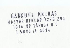 cca 1990 Bánkuti András fotóriporter pecséttel jelzett fotója, 16x24 cm