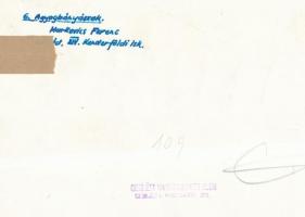 cca 1960 Markovics Ferenc: Agyagbányászok, feliratozott vintage fotóművészeti alkotás, 23x18 cm