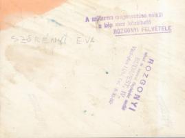 cca 1940 Szörényi Éva (1917-2009) színésznő a pécsi színház előtt és egy portréja Rozgonyi műtermébő...