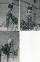 1946 Budapest, Háborús bűnös kivégzése a börtön udvarán, Rózsa György fotóriporter hagyatékában őrzö...