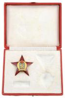 1949. "A Magyar Népköztársasági Érdemrend IV. fokozata" zománcozott, aranyozott bronz kitü...