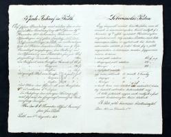 1853 Hirdetmény lovak vásárlására Magyarországon katonai célokra. Magyar és német nyelven