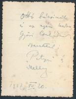 1937 Dsida Jenő (1907-1938) erdélyi magyar költő fotója nagy szerelmével Imbery Melindával, hátoldal...