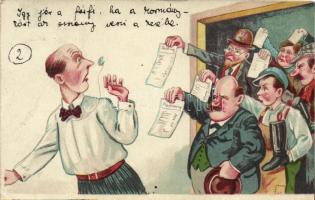 'Így jár a férfi, ha a kormányzást az asszony veszi a kezébe.' Humour, litho (EK)