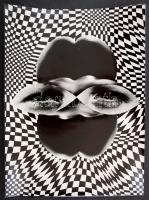 cca 1975 Éjszakai látomás, finoman erotikus aktfotó, 40x30 cm / cca 1975 Erotic photo, 40x30 cm