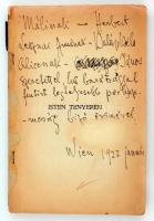Balázs Béla: Isten tenyerén. Cluj-Kolozsvár. 1921! Lapkiadó Rt. Lesznai Anna költőnek szóló, kokettá...