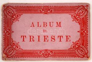 cca 1890 Album di Trieste képes leporello 14 litho oldallal. Néhány ragasztással / cca 1890 Album di Trieste. Leporello with 14 lito images. With some repaired damages of the paper 12x8 cm