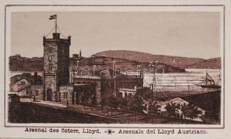 cca 1890 Album di Trieste képes leporello 14 litho oldallal. Néhány ragasztással / cca 1890 Album di...