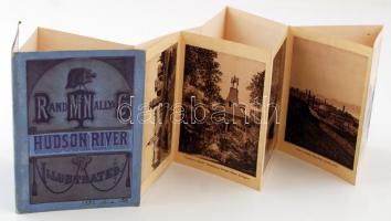 cca 1880 Hudson river illustrated 10 képet tartalmazó litho leporello füzet / 
cca 1880 Hudson rive...