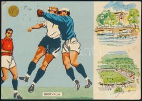 1958 Labdarúgó világbajnokság, rajta az osztrák válogatott tagjainak saját kezű aláírásával. /
1958...