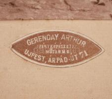 cca 1925 Újpesti bútorasztalos műhely tulajdonosa, segédei és inasai, Gerenday Arthur felvétele, 16x...