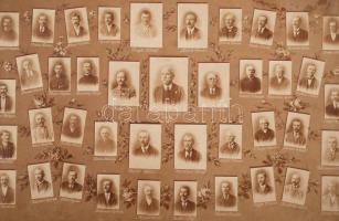 1918 Szolnok, Munkások Rokkant és Nyugdíjegyletének Szolnok Belvárosi Fiókpénztár vezetősége, kistab...