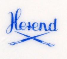 Herendi Eton mintás váza, kézzel festett, jelzett, hibátlan, m: 7,5 cm, d:8 cm