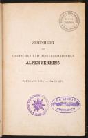 Zeitschrift des Deutschen und Österreichischen Alpenvereins. Szerk.: Trautwein, Theodore. 16. köt.  Salzburg, 1885, Verlag des Deutschen und Österreichischen Alpenvereins. Kicsit kopott vászonkötésben, egyébként jó állapotban. /  In a bit worn out linen binding, otherwise in good condition.