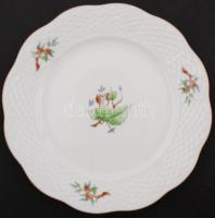 Herendi csipkebogyómintás szendvicses készlet, kézzel festett, jelzett, hibátlan