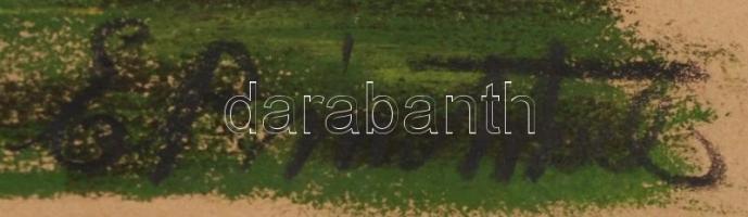 Olvashatatlan jelzéssel: Utca részlet. Vegyes technika. Papír, 21×29 cm