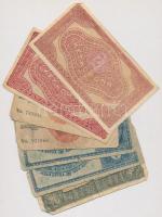 17db-os vegyes magyar korona bankjegy tétel, közte két "Deutschösterreich" felülbélyegzéss...