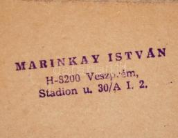 cca 1980 Marinkay István: Akt, pecséttel jelzett vintage fotóművészeti alkotás, 30x40 cm /
cca 1980...