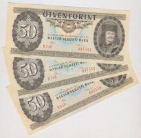 1986. 50Ft (3x) ebből 2db sorszámkövető T:I
