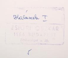 cca 1980 Zsigri Oszkár: Halászok, (húzóhálós balatoni lékhalászok)  pecséttel jelzett vintage fotómű...