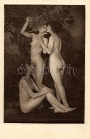 A három grácia / The Three Graces, erotic postcard