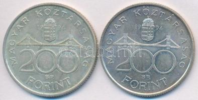 1994. 200Ft Ag "Deák" (2x) T:2,2-