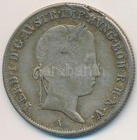 Ausztria 1841A 20Kr Ag "V. Ferdinánd" T:3,2- erős ph. Austria 1841A 20 Kreuzer Ag "Ferdinand I" C:F,VF edge error