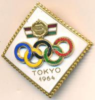 1964. "Tokyo 1964" zománcozott fém olimpiai jelvény T:2